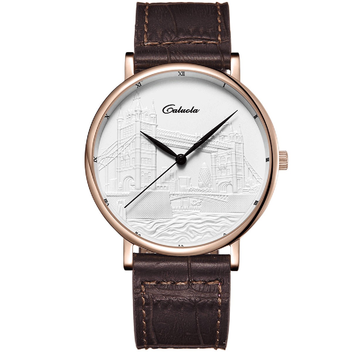 Caluola Men Watch 40mm Yellow Gold CA1119