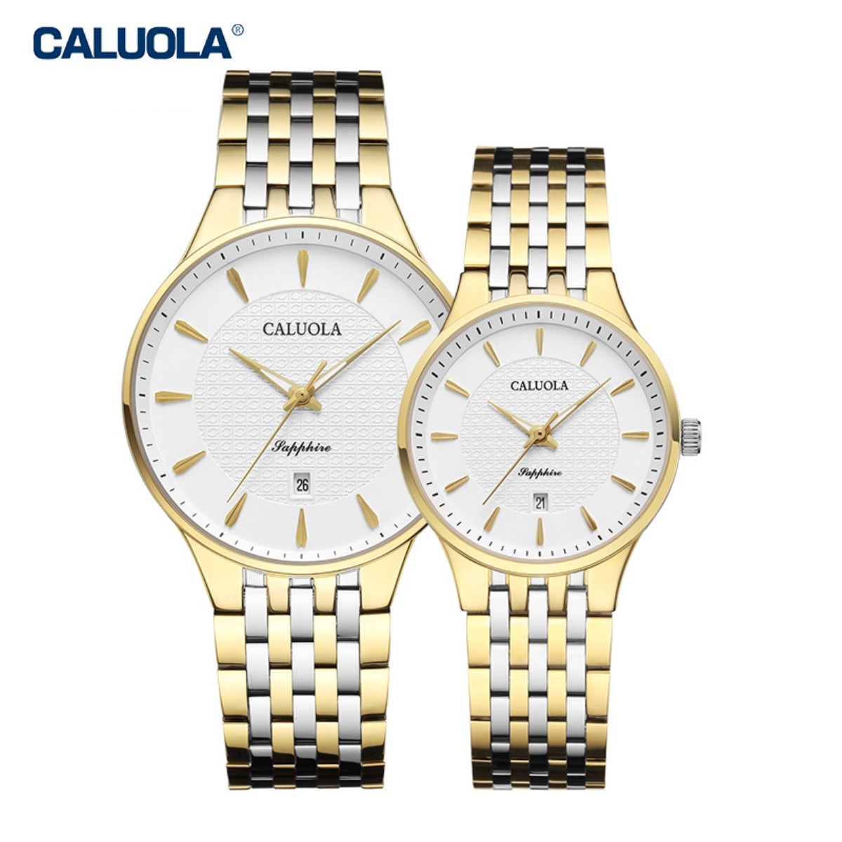 Caluola Couple Watch 40/30mm Two Tone 1217