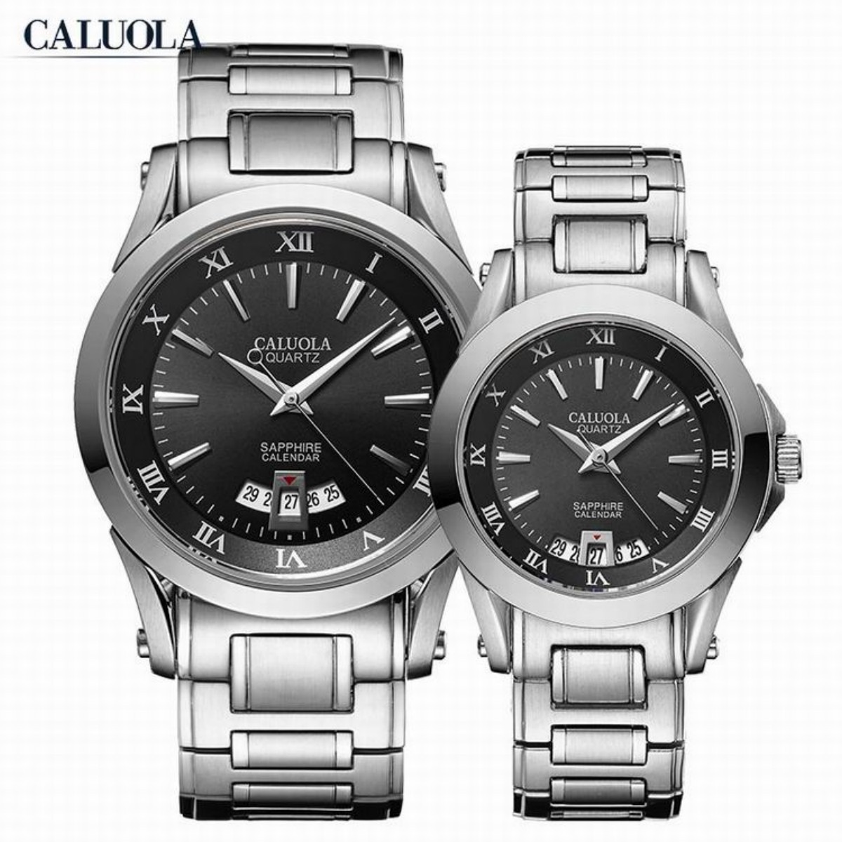 Caluola Couple Watch 40/28mm Steel CA1006